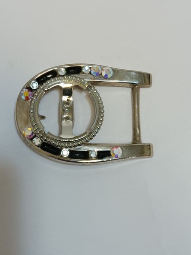 Womens belt buckle with gems