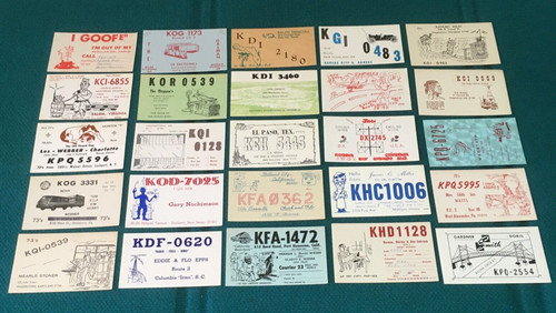 Lot qsl cards - of, :