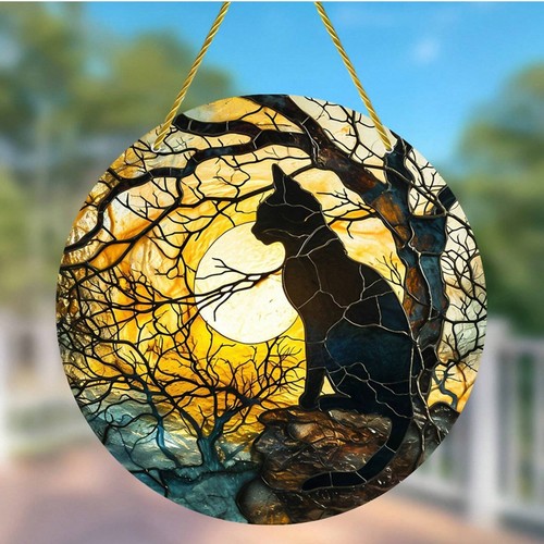 Black cat suncatcher - cat,