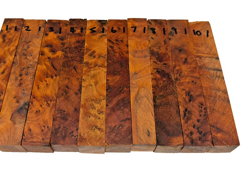 Thuya burl pen blanks 130 - 130, 20