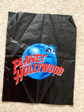 Planet Hollywood Plastic Carrier Bag Vintage Small 25cm x 20cm Shopping gift bag