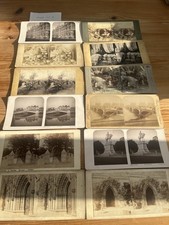 Stereoscope Cards x 12 Mixed
