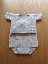 Hand Knitted Baby Romper Set
