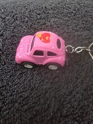 Bug vintage keychain pink - vw,