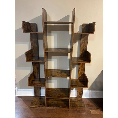 Rustic bookcase unique tree - rustic,