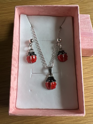 Ladybug necklace and earring - ladybug,