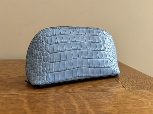 Smythson blue croc effect - blue, croc-effect