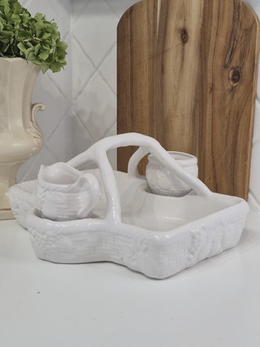 Vintage white ceramic - white,