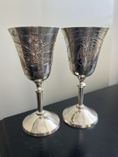 Goblets Two EPNS Silver Hand
