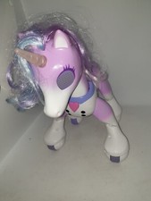 Rare Spin Master Zoomer Enchanted Unicorn Light Sounds Interactive Purple White
