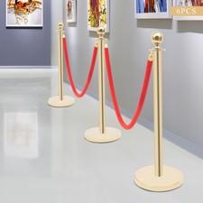6 Pcs Red Velvet Rope +Gold