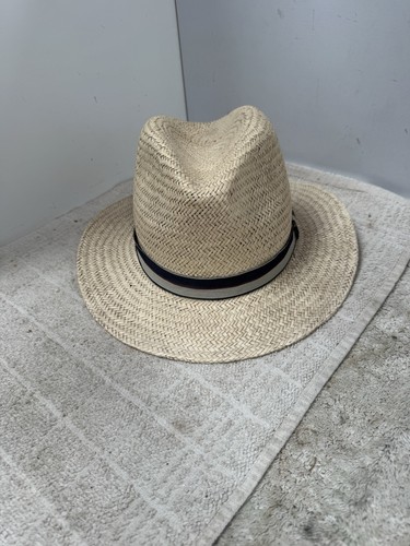 Vintage straw hat boater black - vintage,