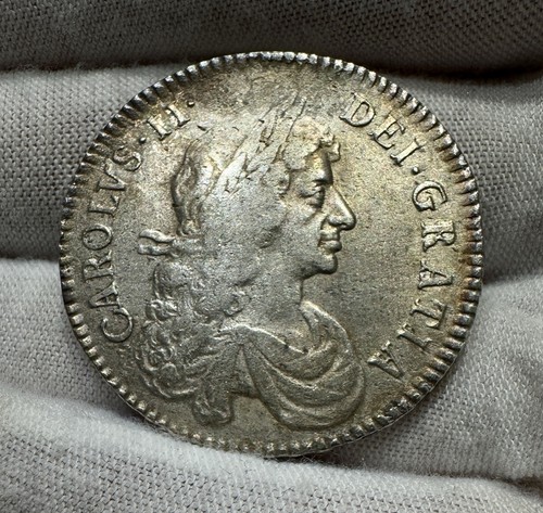 1672 britain charles silver - ii,