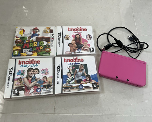 Nintendo 3ds pink console - nintendo, xl