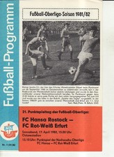 OL 81/82 FC Hansa Rostock-FC