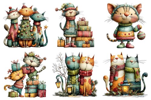 Three cats cardmaking - we,