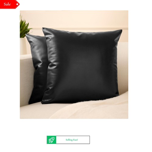 Set faux leather pillow - faux,