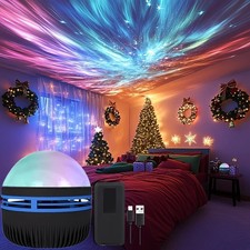 Aurora Borealis Starry Sky Projector Night Light USB Remote Bedroom Decor Gift