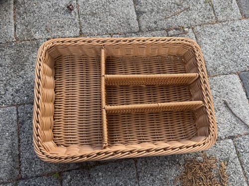 Vintage woven seagrass storage - woven,