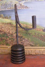 RARE RUSHLIGHT CANDLE HOLDER RUSH LIGHT RUSHNIP 18TH CENTURY #L4