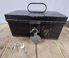 Vintage black cash tin &