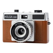 HOLGA 135BC Brown Silver Lomo 35mm Film Camera Black Corner Effect 135 BC Holga