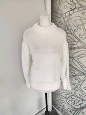 H&M Womens Cream High Neck