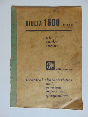 Factory 1963 alfa romeo giulia - romeo,