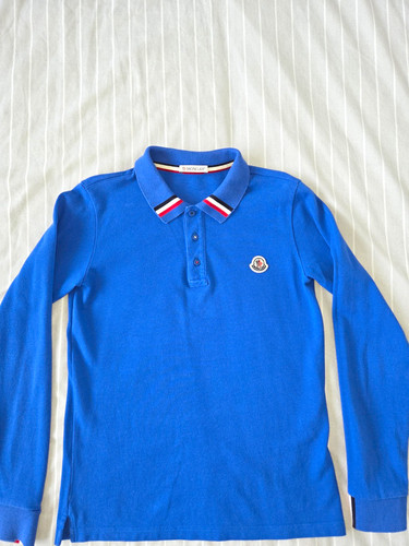 Moncler blue cotton piqué - blue,