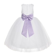 White Lace Flower Girl Dress