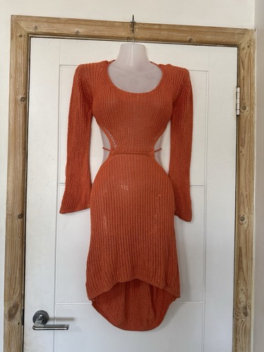 Knitted coral colour backless - knitted,