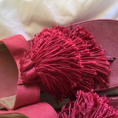 Fitflop red tassel toe post - tassel,