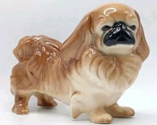  PEKINGESE CERAMIC  DOG FIGURINE 9.5" LONG. VINTAGE