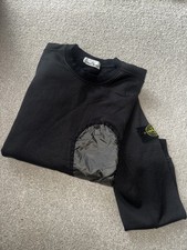 Genuine Men’s Black Nylon Pocket Stone Island Sweatshirt Jumper Size XXL