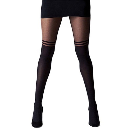 Transparent suspenders tights - transparent,