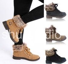 WOMENS LADIES FAUX FUR GRIP