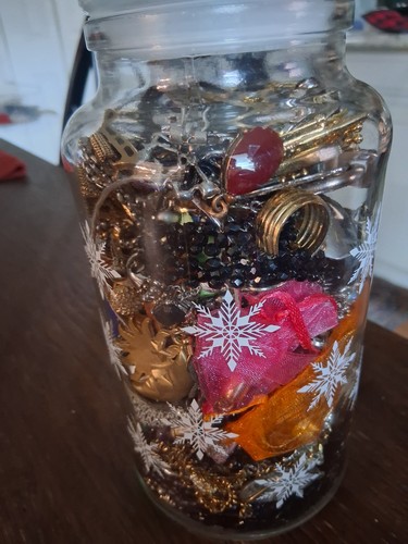 Vintage mystery jewelry jar - vintage,