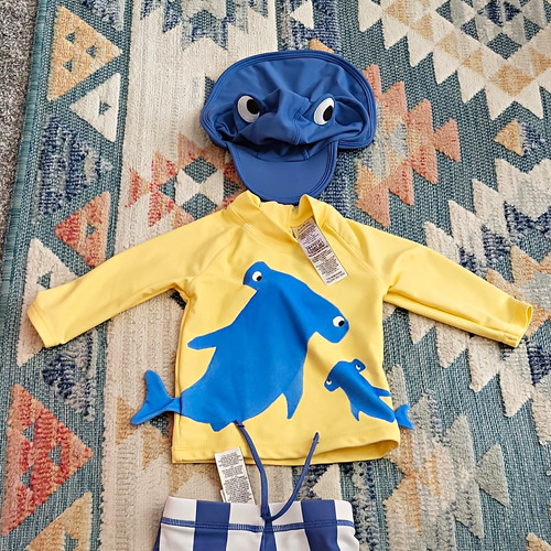 3pc shark swim - m&s,