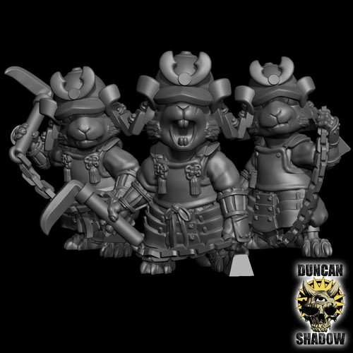 Mouse folk samurai with - folk,