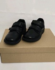 NEW Clarks Deaton Black Leather Young Boys Shoes - Various Sizes RRP £36