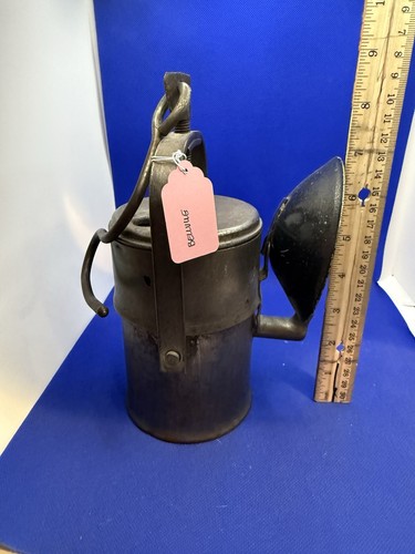 Antique carbide miner lamp - miner,