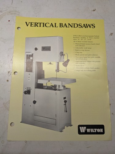 Wilton vertical bandsaws - wilton,