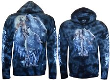 Tie Dye Hoodie Zip Up Wolves