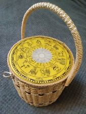Dritz Zodiac Chart Wheel Vtg Sewing Basket