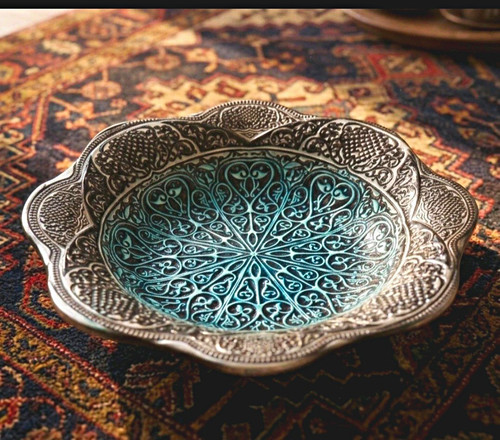 Embossed turkish metalware - embossed,