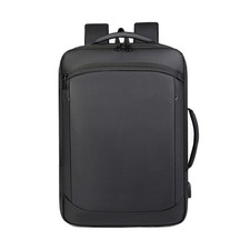 Black Expandable Backpack USB