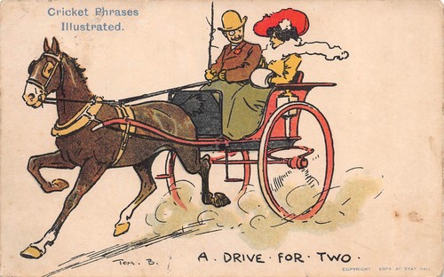 Postcard comic tom browne - comic,