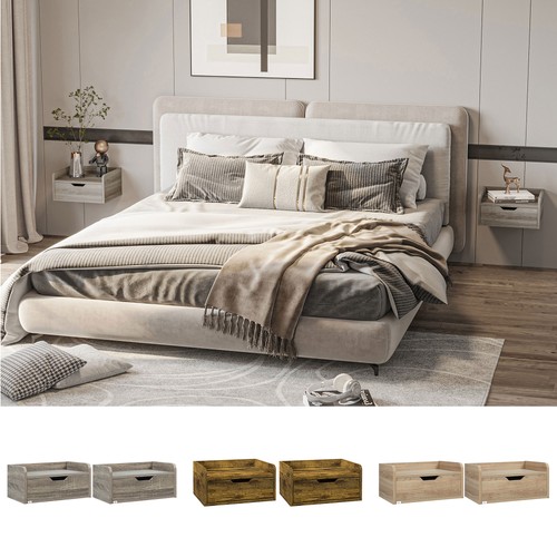 Floating bedside table set - floating,