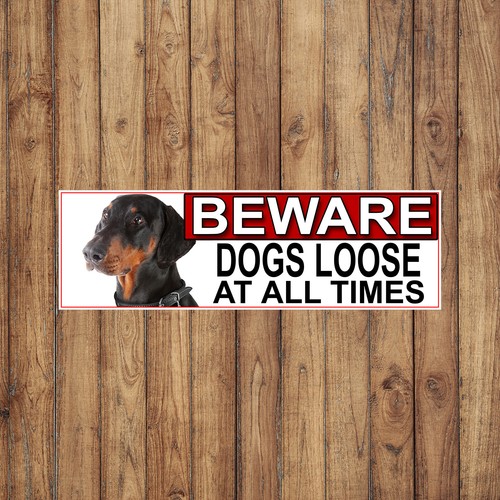 Doberman pinscher beware dogs - doberman,