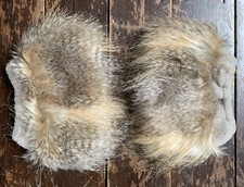 MOORE & MOORE faux fox fur wrist Fun Day Night coat bracelet CUFFS onesize